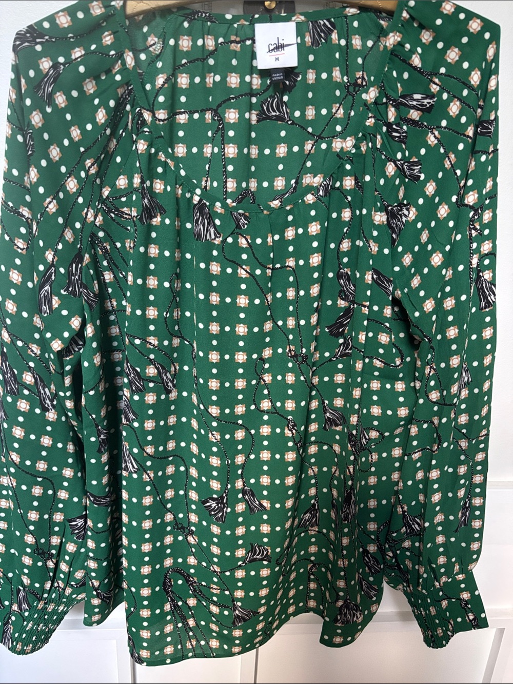 CAbi Voyage Blouse. Size Medium.